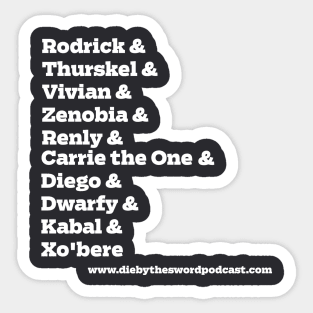 DBTS Characters Sticker